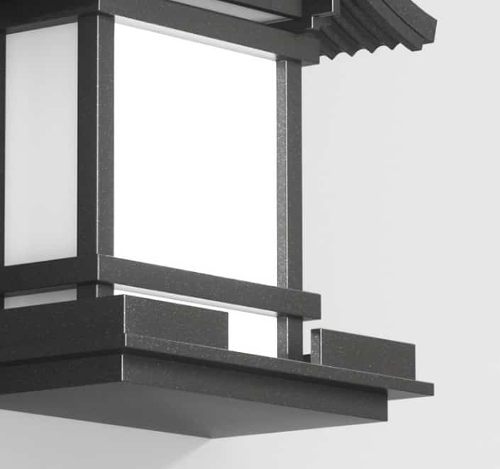 Đèn tường gắn trụ cổng ngoại thất sân vườn B1162 16