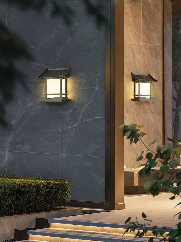 Đèn tường gắn trụ cổng ngoại thất sân vườn B1162 9