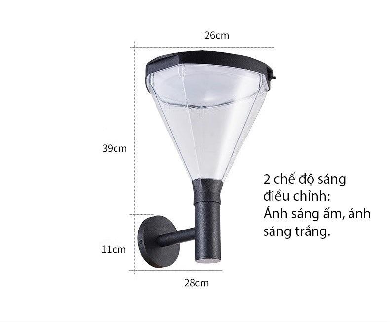 Đèn tường kim cương năng lượng mặt trời YDX366 13