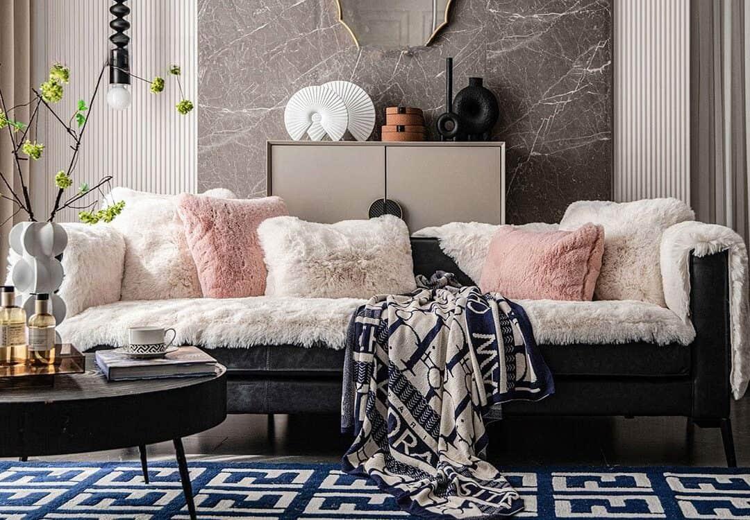 Drap bọc ghế sofa lông thỏ Himalaya mềm mại YY0110 5