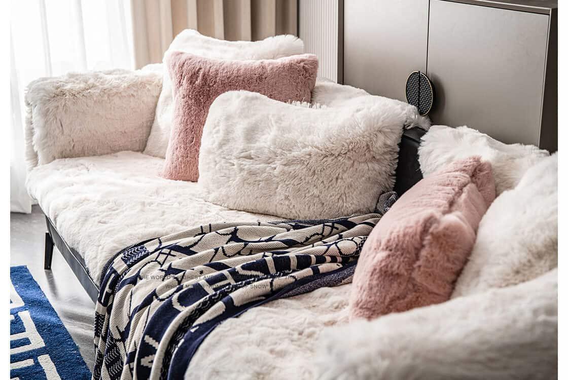 Drap bọc ghế sofa lông thỏ Himalaya mềm mại YY0110 6