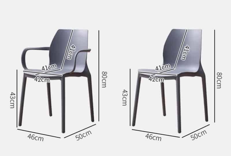 Ghế ăn đúc nhựa thời trang nhiều màu ZX6836 15