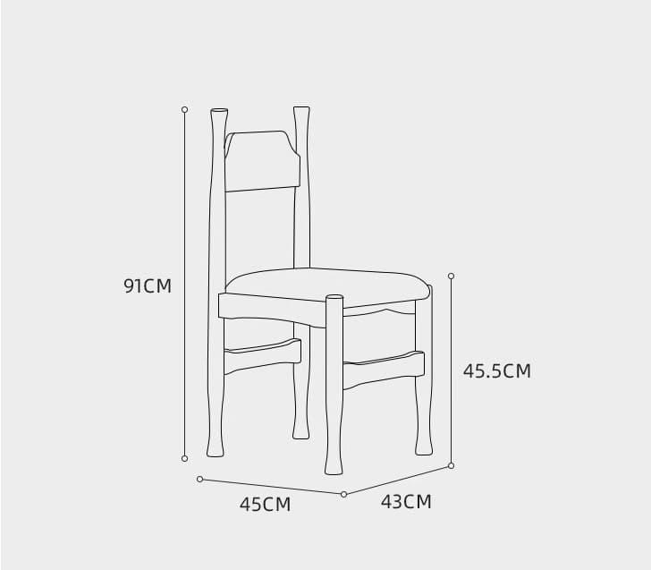 Ghế ăn khung gỗ kiểu dáng vương miện độc đáo YM7122 17