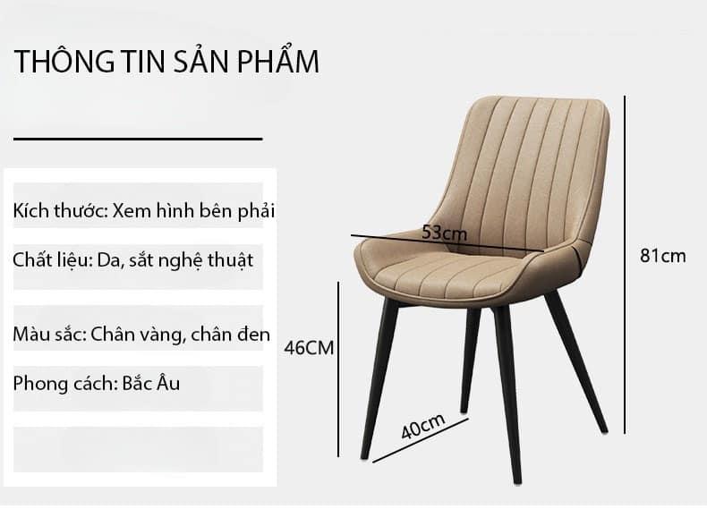 Ghế bàn ăn thiết kế tối giản kiểu Bắc Âu FC0715 9