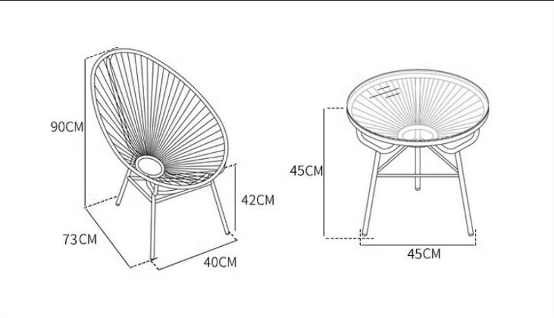 Ghế ban công uống trà thư giãn độc đáo FH6063 11