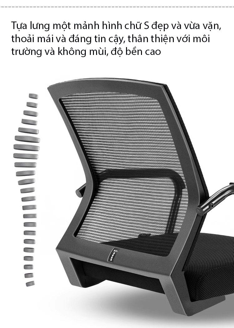 Ghế bàn làm việc tựa lưng lưới hiện đại LC513 7