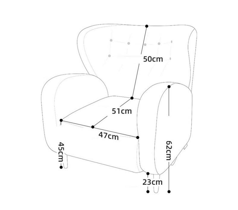 Ghế bành sofa nhẹ nhàng sang trọng HQ1123 12