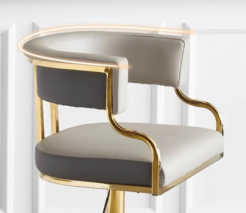 Ghế bar quầy lễ tân chân mạ vàng hiện đại AP0033 3 Ghế bar quầy lễ tân chân mạ vàng hiện đại AP0033 6
