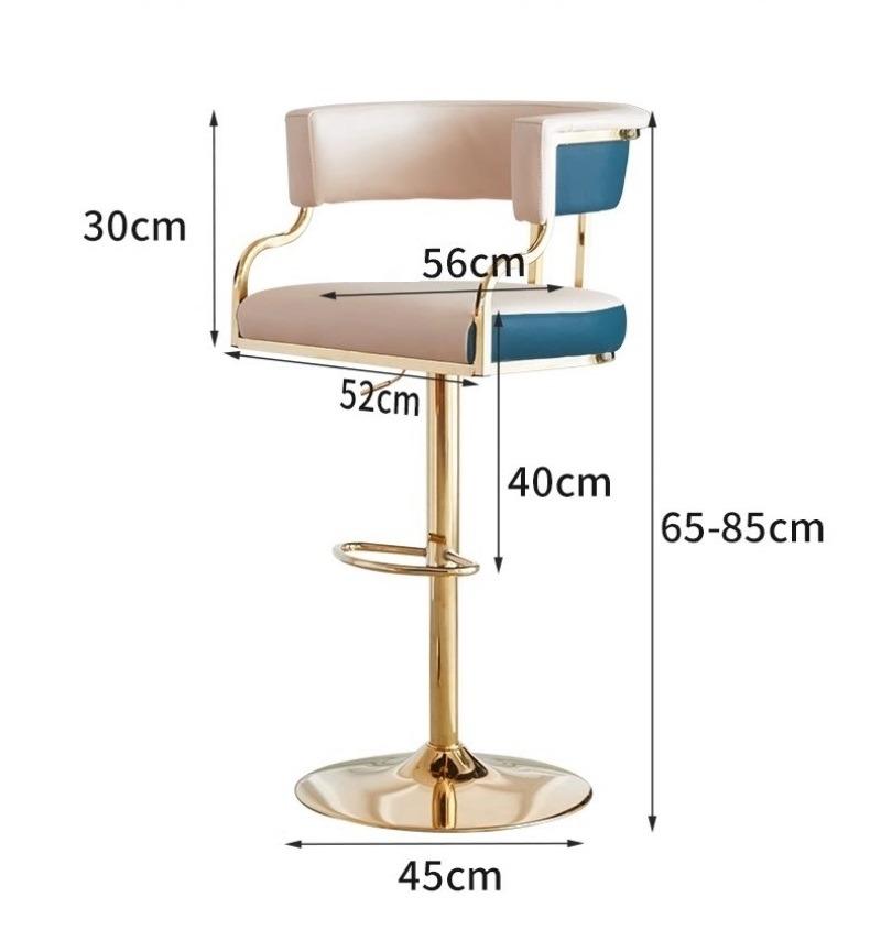 Ghế bar quầy lễ tân chân mạ vàng hiện đại AP0033 7 Ghế bar quầy lễ tân chân mạ vàng hiện đại AP0033 10
