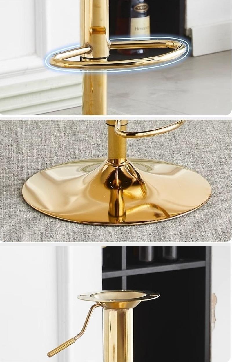 Ghế bar quầy lễ tân chân mạ vàng hiện đại AP0033 6 Ghế bar quầy lễ tân chân mạ vàng hiện đại AP0033 9