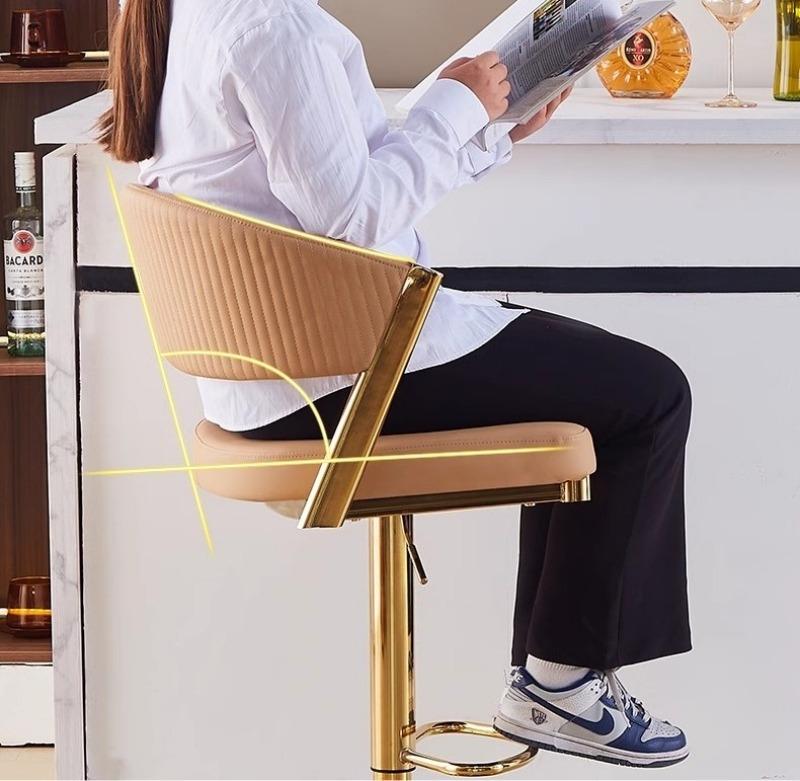 Ghế bar quầy lễ tân tựa lưng vòng cung AP0099 9