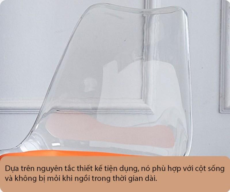 Ghế cà phê cánh hoa tulip Acrylic trong suốt BM6740 9