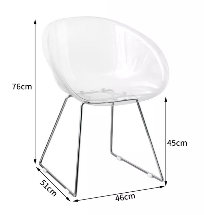 Ghế cà phê trong suốt Pedrali Gliss Chair BC2021 13