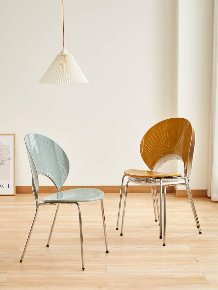 Ghế ăn vỏ sò khung thép Shell Chair SS7043 5