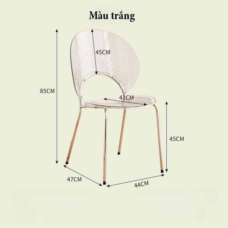 Ghế ăn vỏ sò khung thép Shell Chair SS7043 15