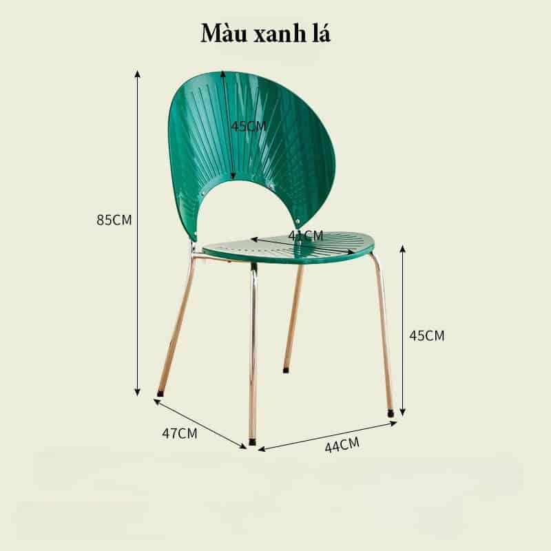 Ghế ăn vỏ sò khung thép Shell Chair SS7043 16