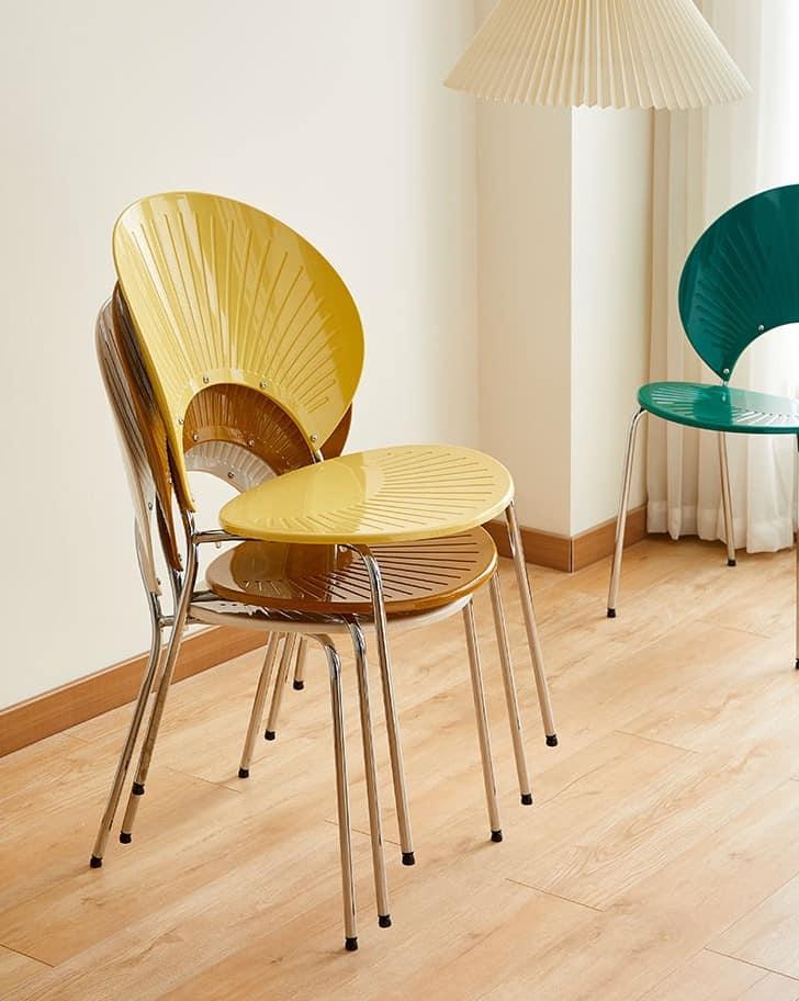 Ghế ăn vỏ sò khung thép Shell Chair SS7043 9