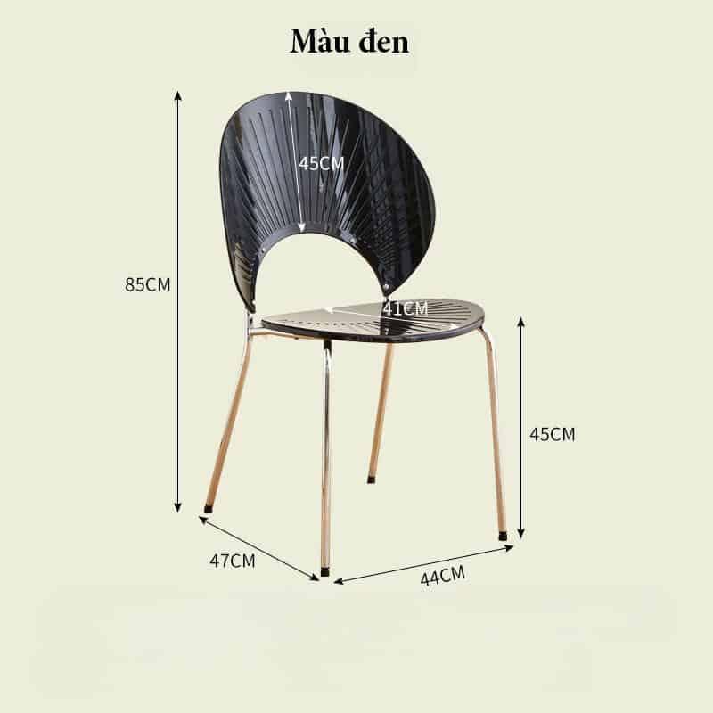 Ghế ăn vỏ sò khung thép Shell Chair SS7043 11