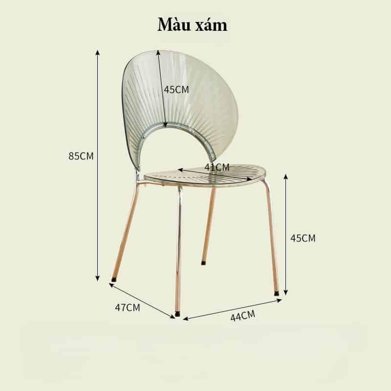 Ghế ăn vỏ sò khung thép Shell Chair SS7043 12