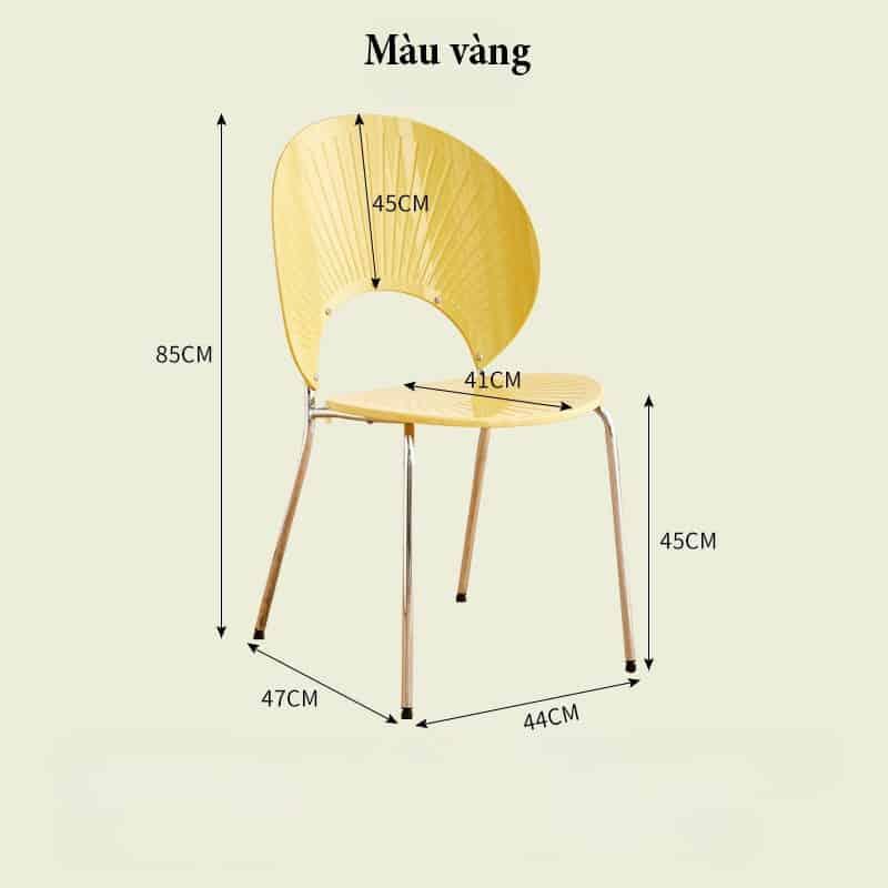 Ghế ăn vỏ sò khung thép Shell Chair SS7043 13