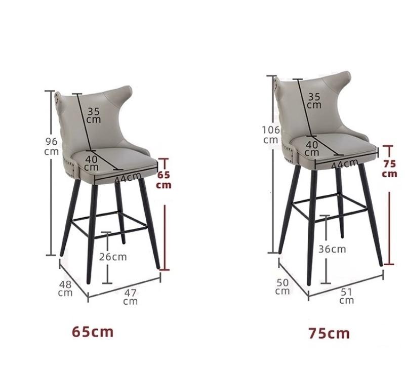 Ghế cao Bar Stool tựa lưng đính cườm sang trọng YC4113 11