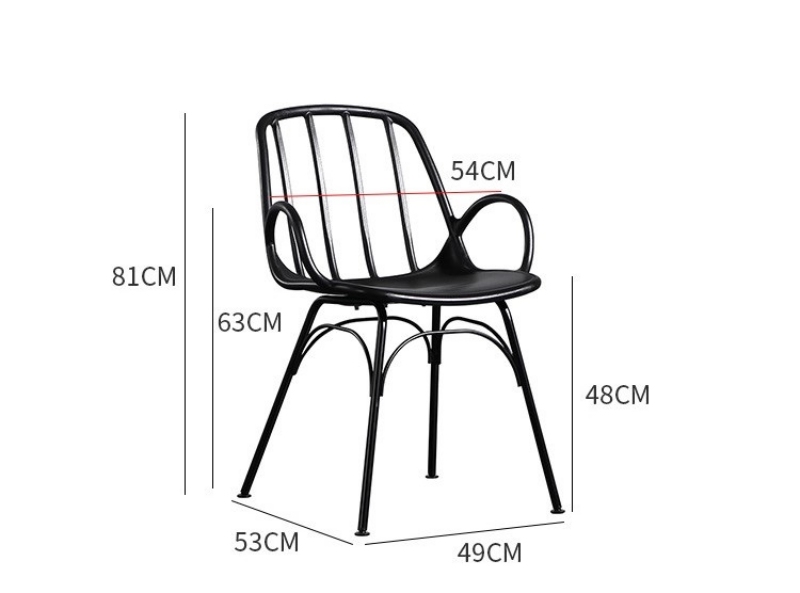 Ghế chân sắt tựa lưng nhựa hiện đại sáng tạo YD3131 15