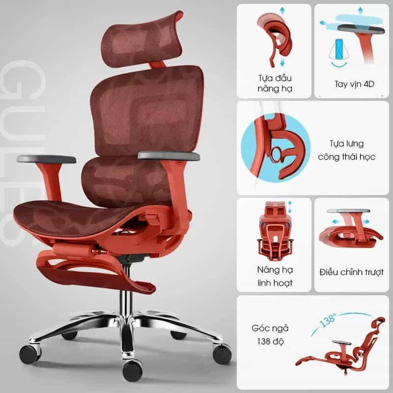 Ghế công thái học siêu cấp Ergonomic Godly V1 9