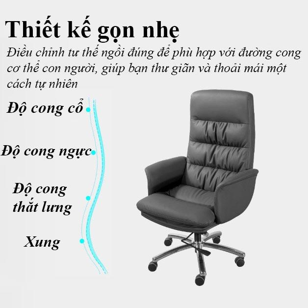 Ghế giám đốc xoay tựa lưng bọc da thú SB6549 7