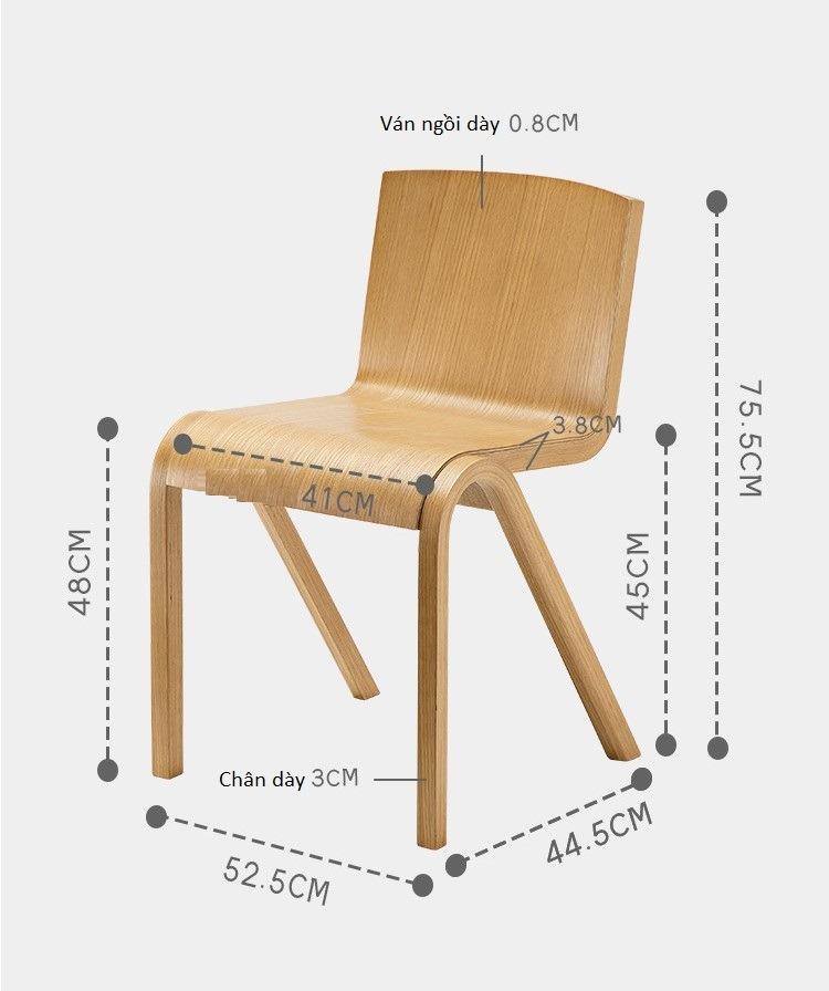 Ghế gỗ cafe Ready Chair khung chân độc đáo Y810 15