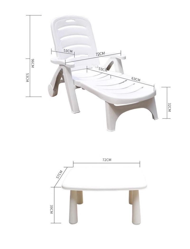 Ghế nằm ban công hồ bơi thư giãn di động ZL4123 13