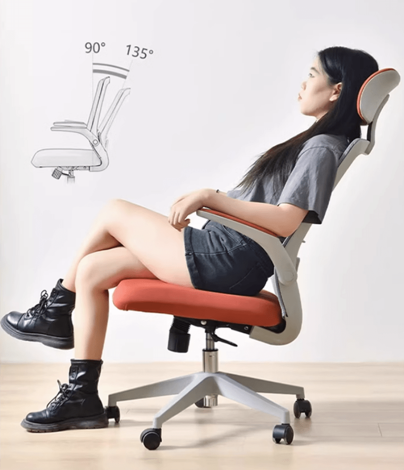 Ghế ngồi máy tính Ergonomic tay vịn gấp gọn FG674 6