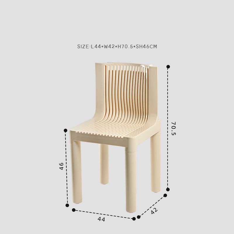 Ghế nhựa 3D ngoài trời nhiều màu độc đáo HM317 17