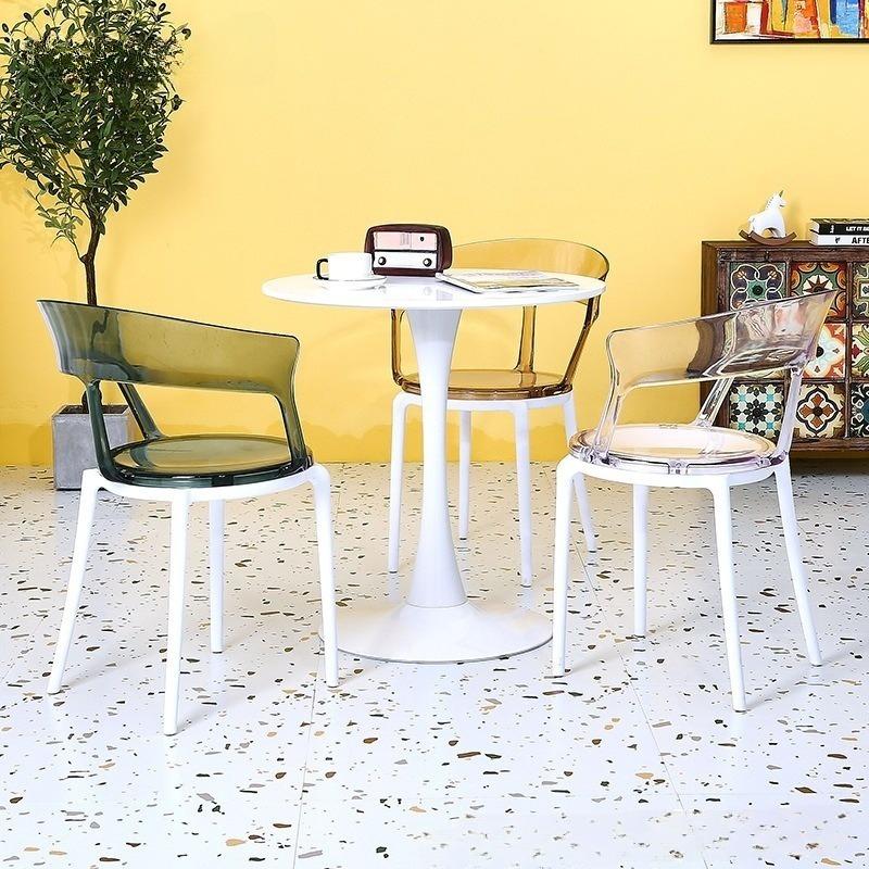 Ghế nhựa cafe trong suốt decor phòng YX8322 4