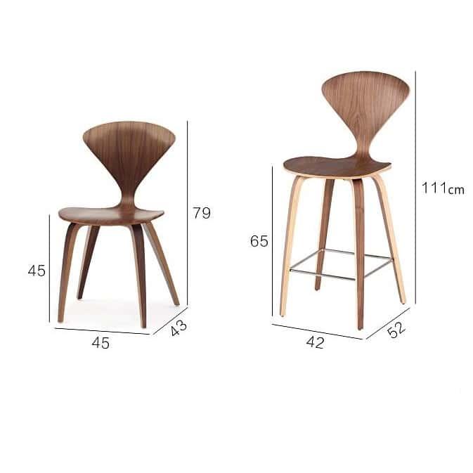 Ghế quầy bar khung gỗ Cherner Chair OT4380 13