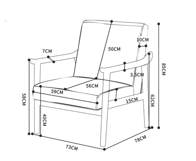 Ghế sofa đơn phòng khách khung gỗ hiện đại T2120 12