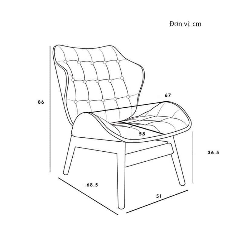 Ghế sofa đơn phòng khách khung gỗ nguyên khối IOI004 13