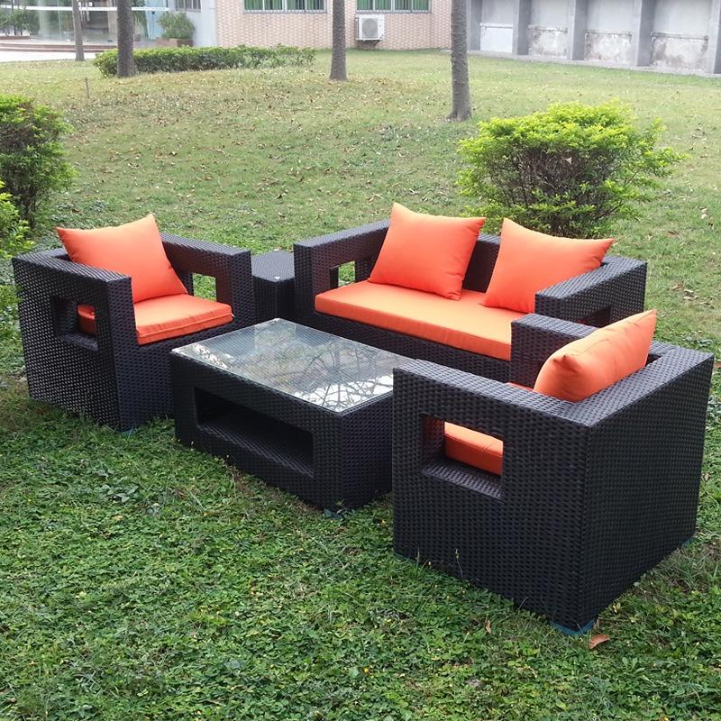 Ghế sofa giả mây đơn đôi trang trí sân vườn FL5602 7