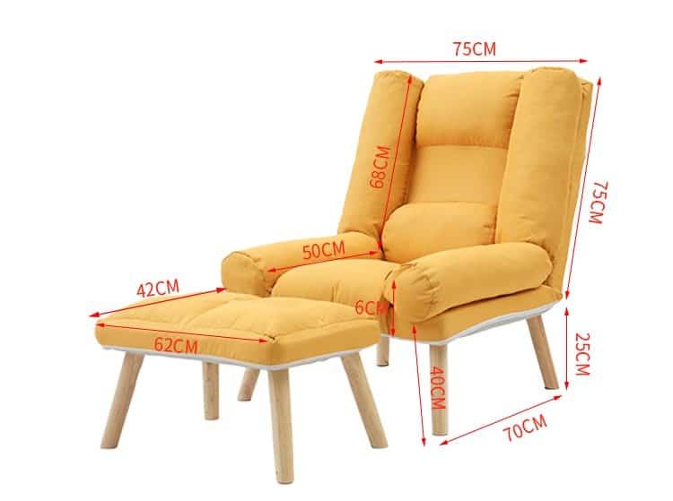 Ghế sofa lười chân gỗ thư giãn giải trí tại nhà LP2020 10