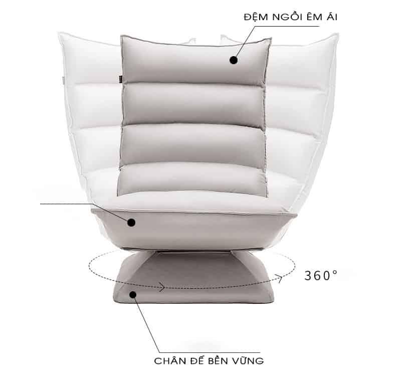 Ghế sofa lười chân xoay kiểu dáng hiện đại AC0512 17