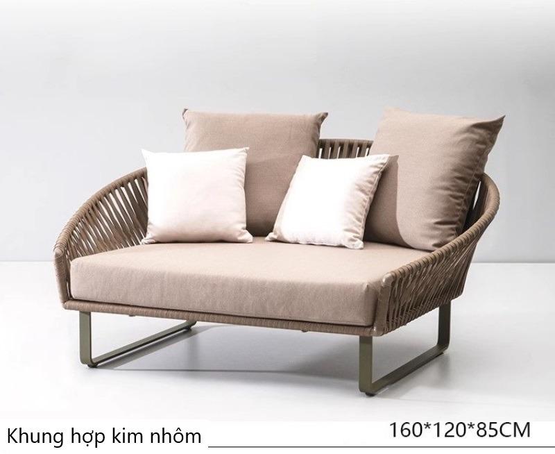 Ghế sofa mây thư giãn decor hồ bơi ngoài trời WNX626 20