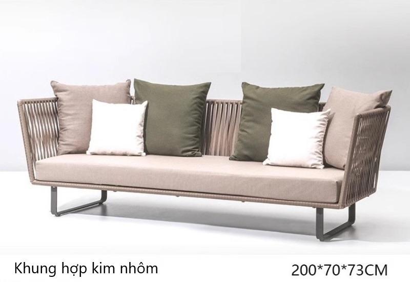 Ghế sofa mây thư giãn decor hồ bơi ngoài trời WNX626 19