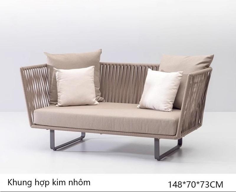 Ghế sofa mây thư giãn decor hồ bơi ngoài trời WNX626 18