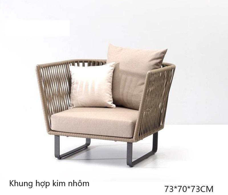 Ghế sofa mây thư giãn decor hồ bơi ngoài trời WNX626 17