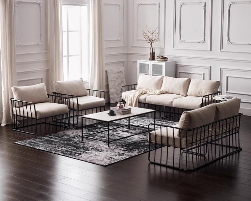 Ghế sofa phòng khách đơn đôi ba kết hợp LXY614 10