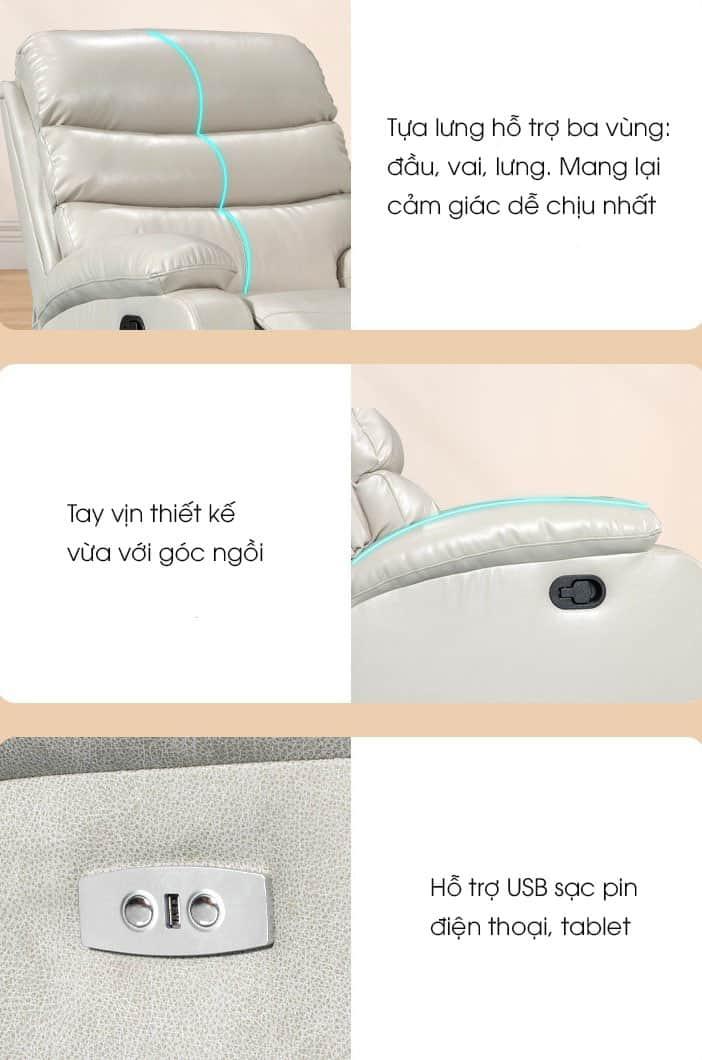 Ghế sofa thư giãn chỉnh điện thông minh AC8018 7