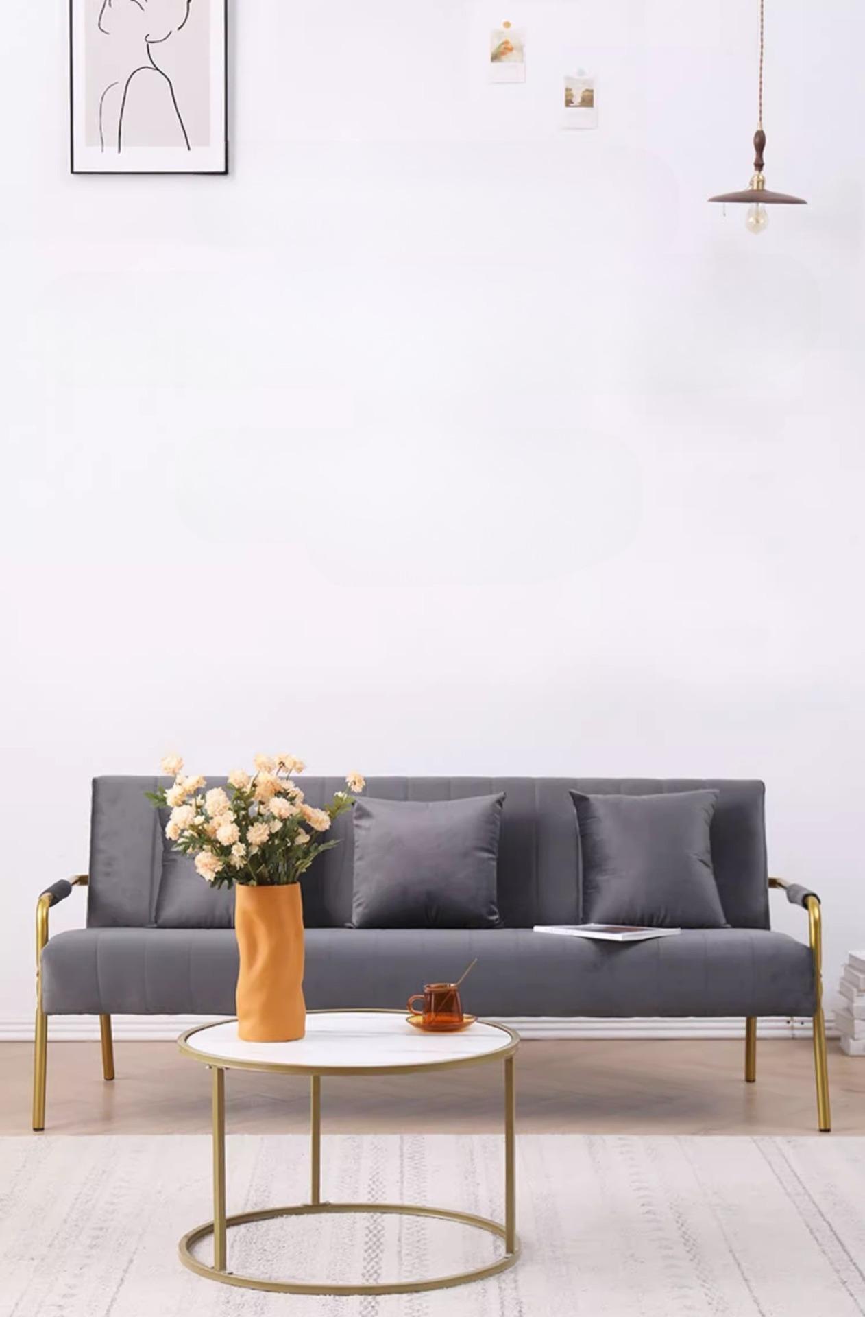 Ghế sofa tiếp khách băng dài kèm gối QS006 5