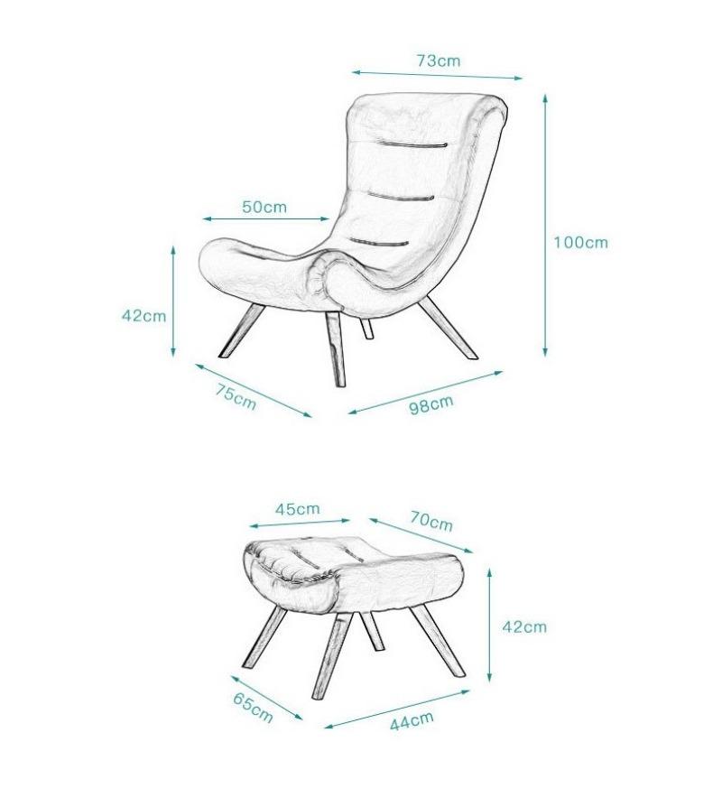 Ghế sofa tựa lưng cong đọc sách thư giãn NC0913 11