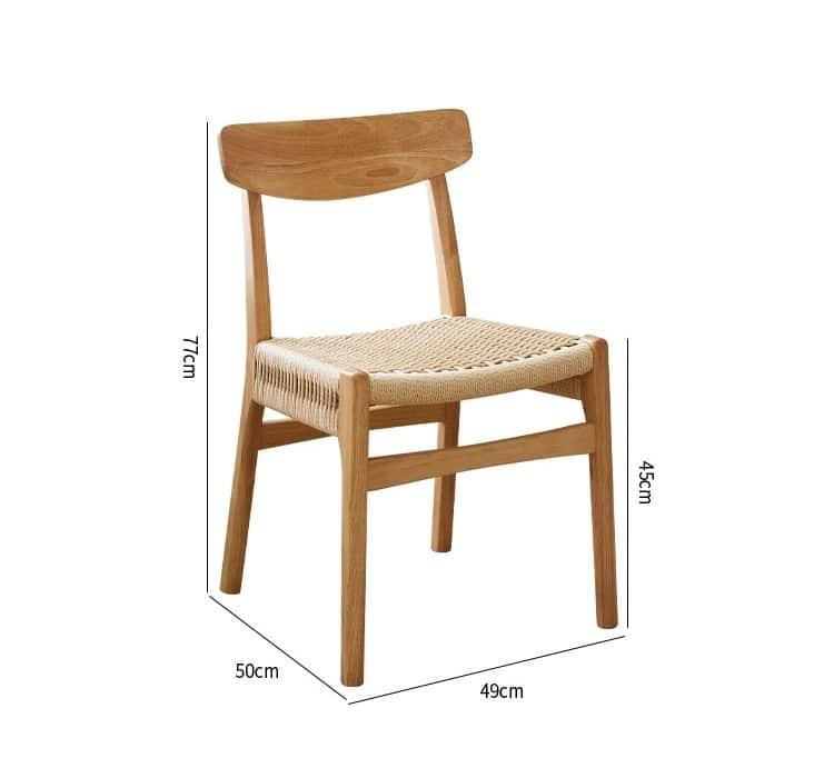 Ghế tiếp khách Weaving Chair khung gỗ cao su KN126 13