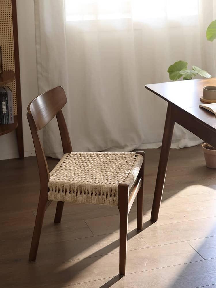 Ghế tiếp khách Weaving Chair khung gỗ cao su KN126 5