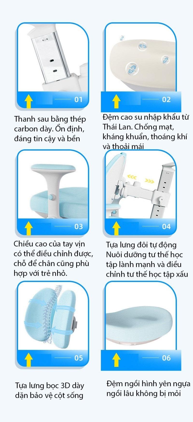 Ghế trẻ em nâng hạ bảo vệ thắt lưng OL1702 13